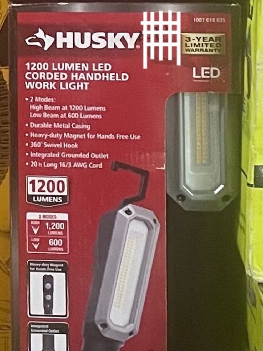 Husky 1200 Lumen Hand held Work Light